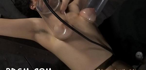  Bounded hottie receives a painful and pricky feet worshipping